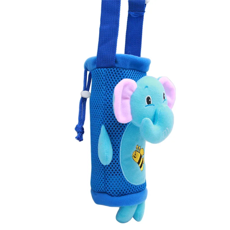 Горячий мультфильм животных младенца бутылки воды мешок держать молоко теплый