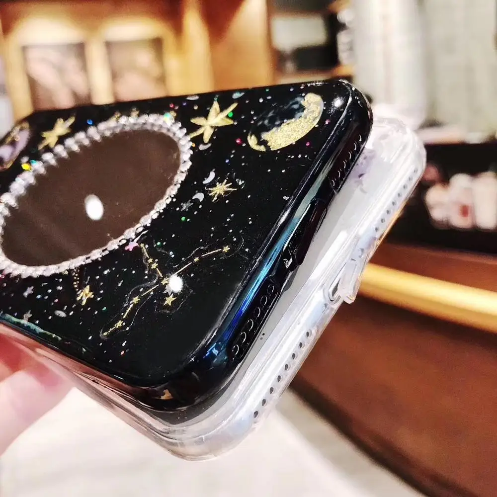 Чехол для iPhone 6 6S 7 8 Plus силиконовый блестящий роскошный зеркальный мягкий чехол