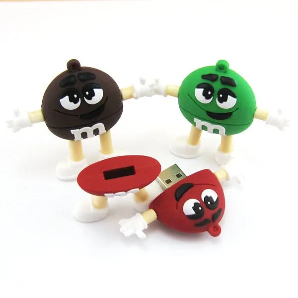 HOT chocolate M&ampM USB Flash Drive pen drive 4GB 8gb 16gb 32gb 64gb Stick memory Pendrive U Disk creative Gift new arrival | Компьютеры