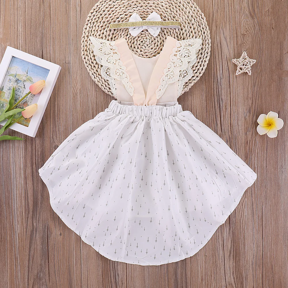 Летнее платье для девочек модное Стильное Сетчатое без рукавов маленьких
