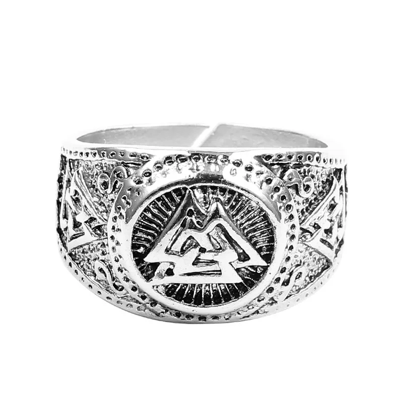 Мужское кольцо Valknut Viking нордическая Руна для мужчин ювелирные изделия мужское на