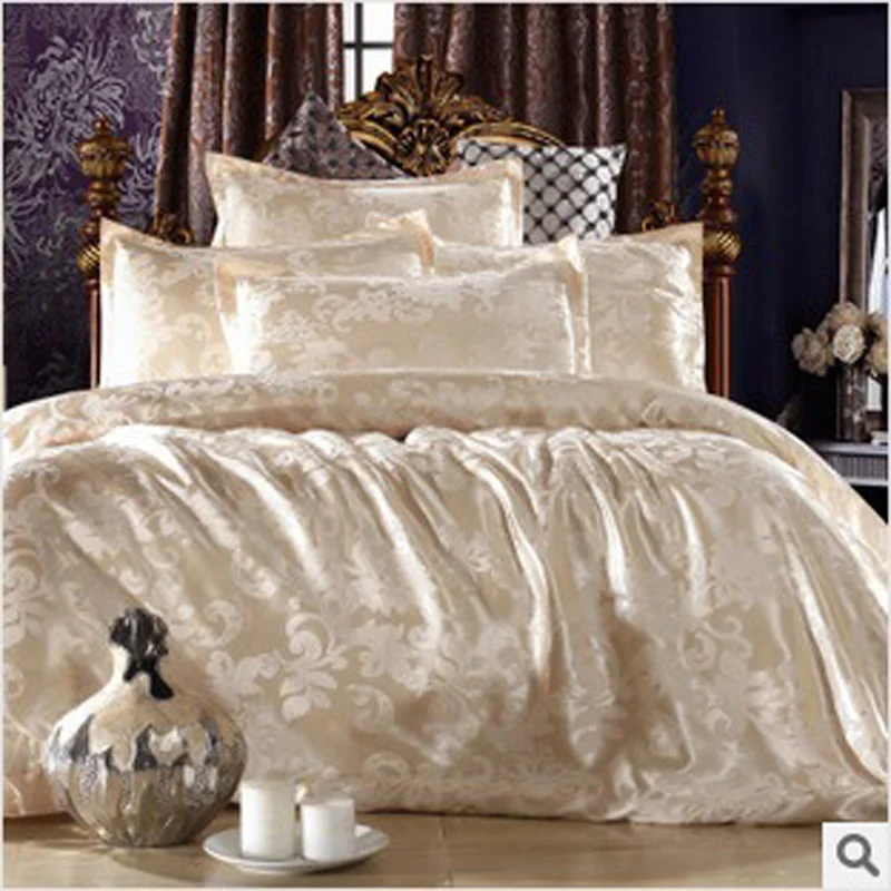 Великолепные постельные принадлежности 4 шт. качественные атласные жаккардовые