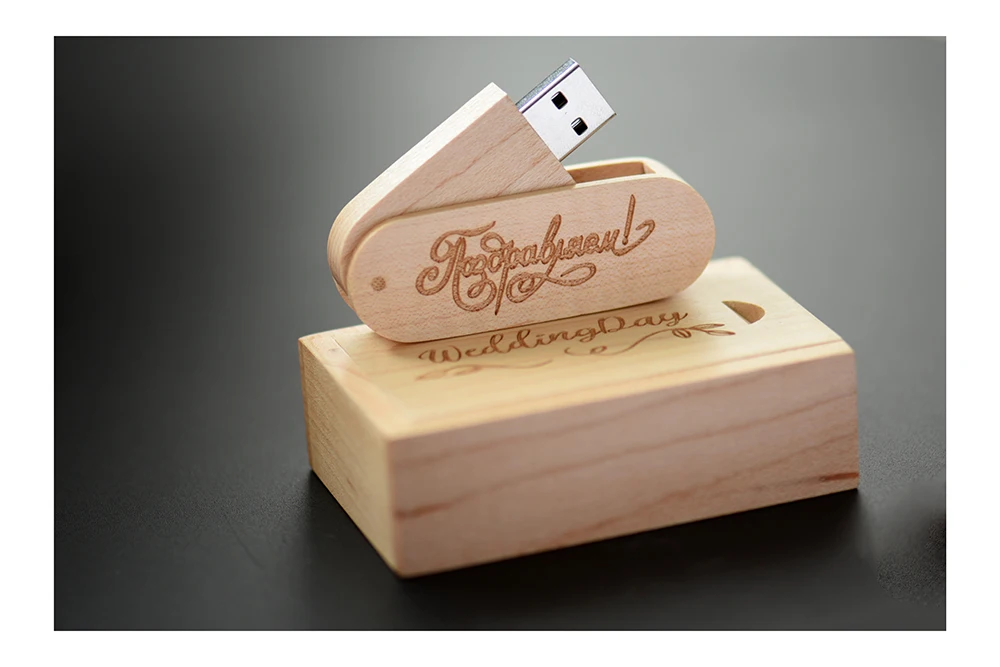 JASTER деревянный USB+ Подарочная коробка USB флеш-накопитель Флешка 8 Гб 16 г 32 Гб палочка для создания логотипа на заказ для фотосъемки свадебные подарки