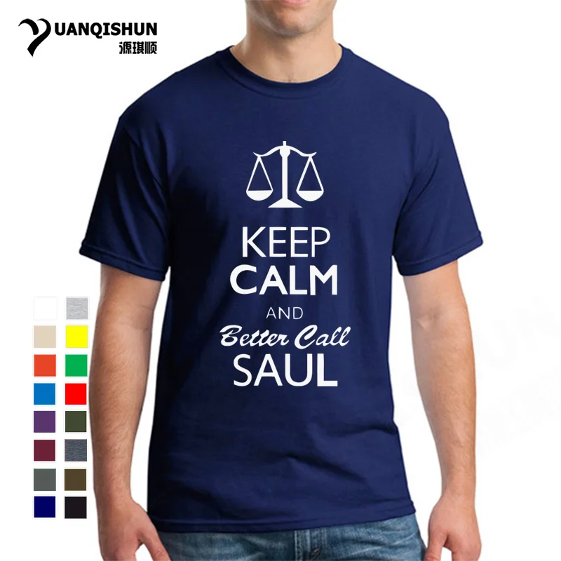 Keep Calm And Better Call Saul Футболка женская Breaking Bad Мужская футболка короткий рукав Crewneck 100%