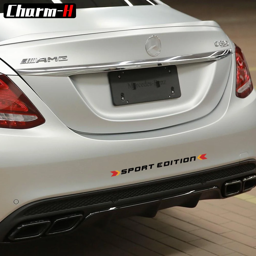 Наклейки на задний бампер Mercedes Benz A C E CLA Class A45 W204 W205 C63 GLA45 W212 AMG 1 шт.|Наклейки