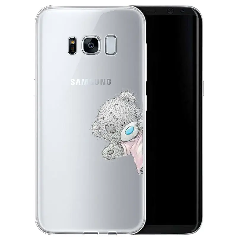 Плюшевый Тедди Me To You Bear Мягкий чехол из ТПУ для Coque samsung Galaxy A5 S7EDGE S9 S8PIUS 2018A8 A6 A8PIUS NOTE8 NOTE9