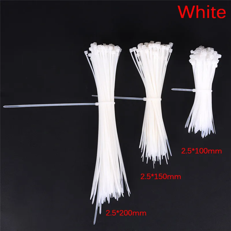 100 шт. кабельная стяжка пластиковые нейлоновые кабельные стяжки с