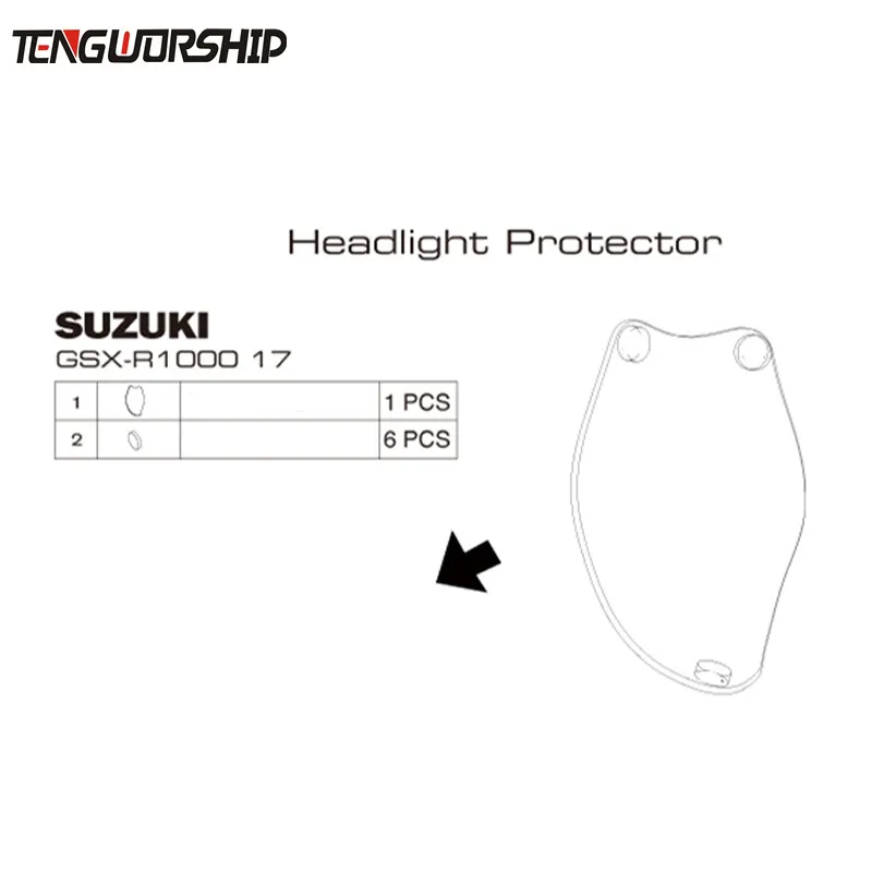 Для Suzuki GSX R1000 R 1000 GSXR GSXR1000 2017 2018 Защитная крышка для фар мотоцикла линза