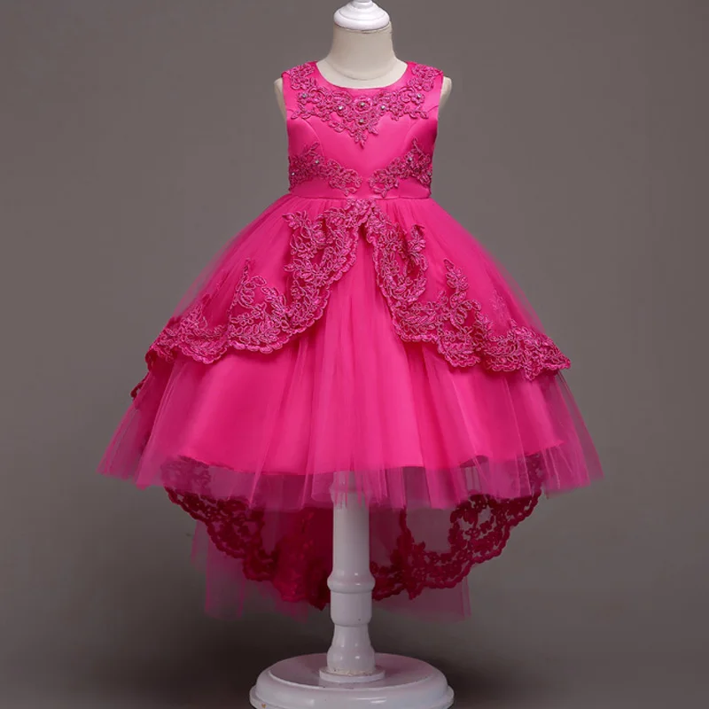Золотой Новинка; Vestidos; летнее платье для девочек; коллекция года; костюмы для детей; платья принцессы для девочек-подростков; свадебное платье; кружевная детская одежда - Цвет: Золотой
