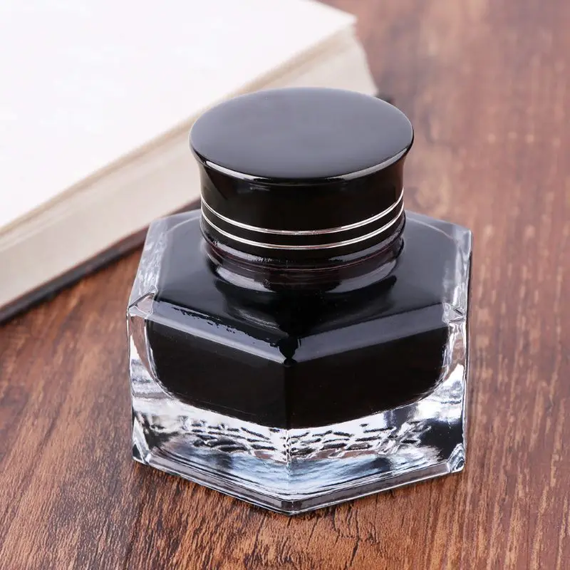 

50ml Non Carbon Black Fountain Pen Ink Refill Glass Bottled Fluency Writing School Supplies