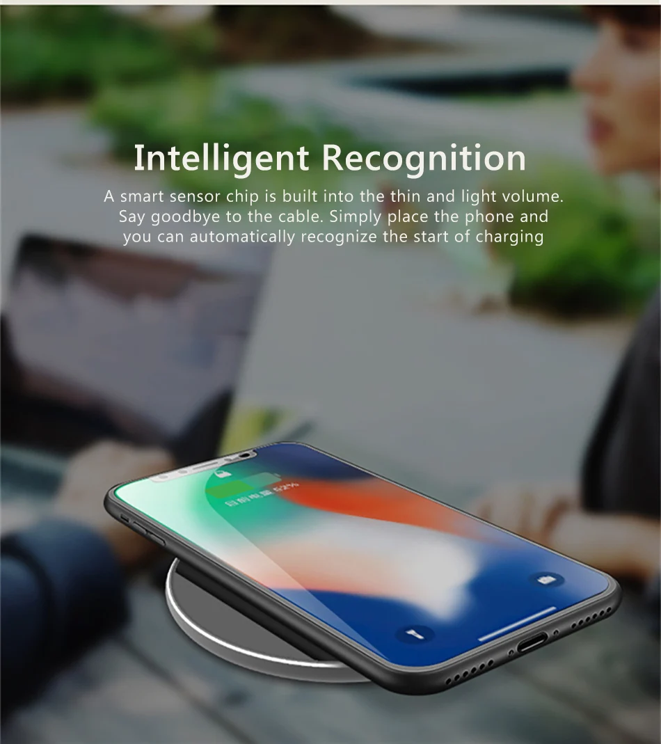 Новинка зеркальный коврик для беспроводного зарядного устройства iPhone X 8 XS Max XR