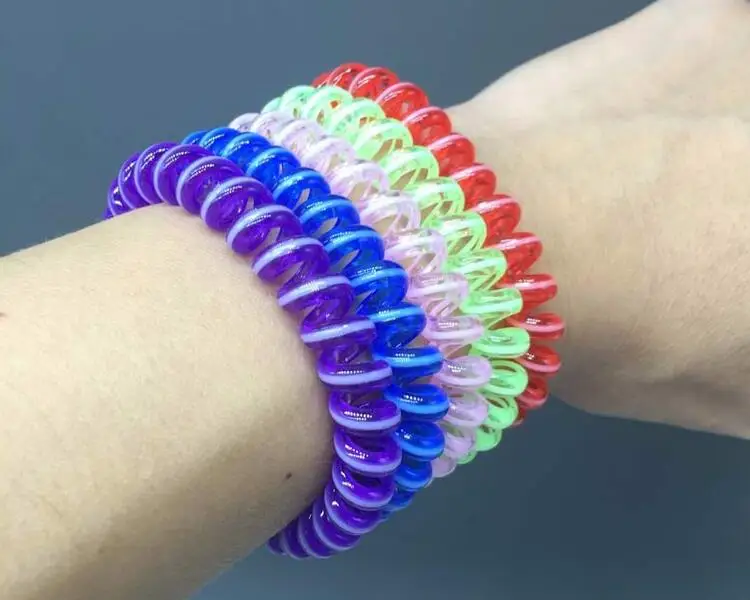 6 шт./лот случайный цвет телефонная проволока эластичные резинки для волос