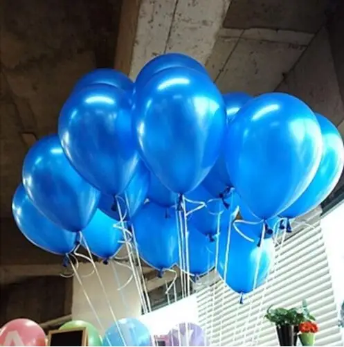 Light Blue 100 шт 10 дюймов жемчуг синий латекс воздушный шар надувные свадебные шарики, День подарков будущей матери День Рождения декоративные шары - Цвет: Light Blue