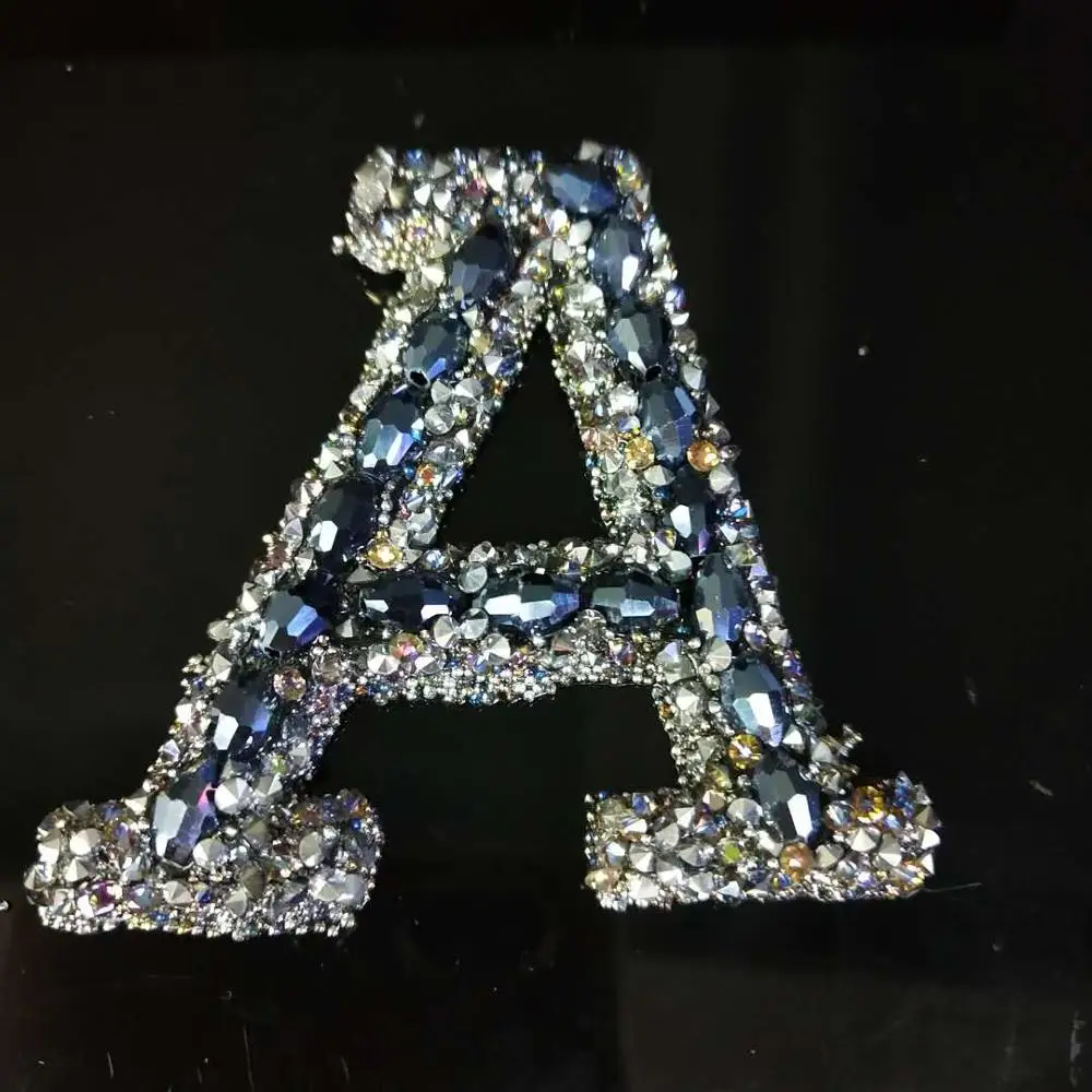Буквы Патчи 3D горный хрусталь Железный патч для шапки обувь значок Сделай Сам