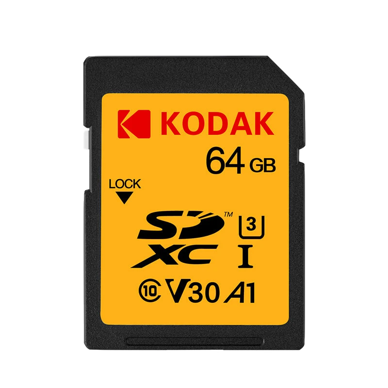 U3 64GB Карта памяти Kodak SD SDHC sd-карта 16 ГБ 32 ГБ 64 Гб 128 ГБ 256 ГБ SDXC C10 U3 U1 V30 UHS-I картао де карты памяти для камеры - Емкость: U3 64GB