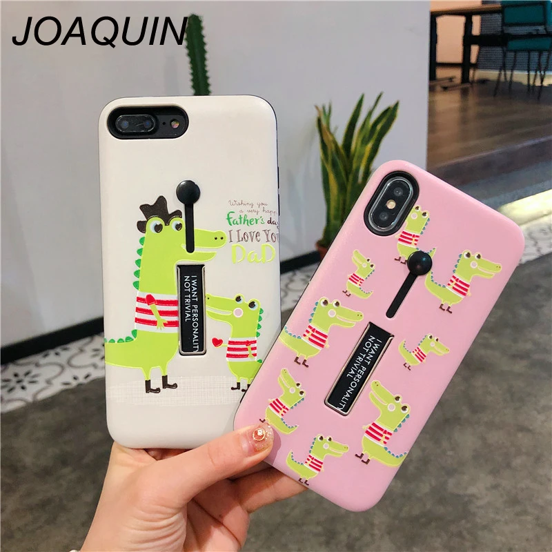 Чехол-подставка с кольцом для Apple iPhone 8 силиконовый чехол мультяшным динозавром X