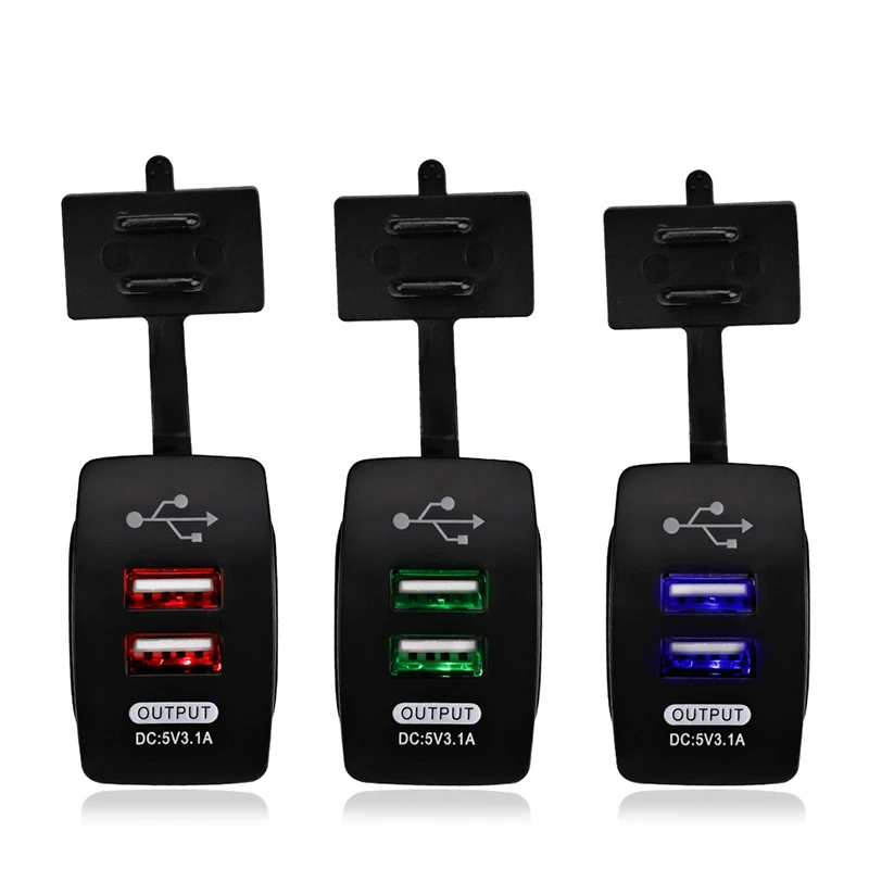 12 В мотоциклетная Автомобильная Розетка с двойным USB разъемом водонепроницаемый