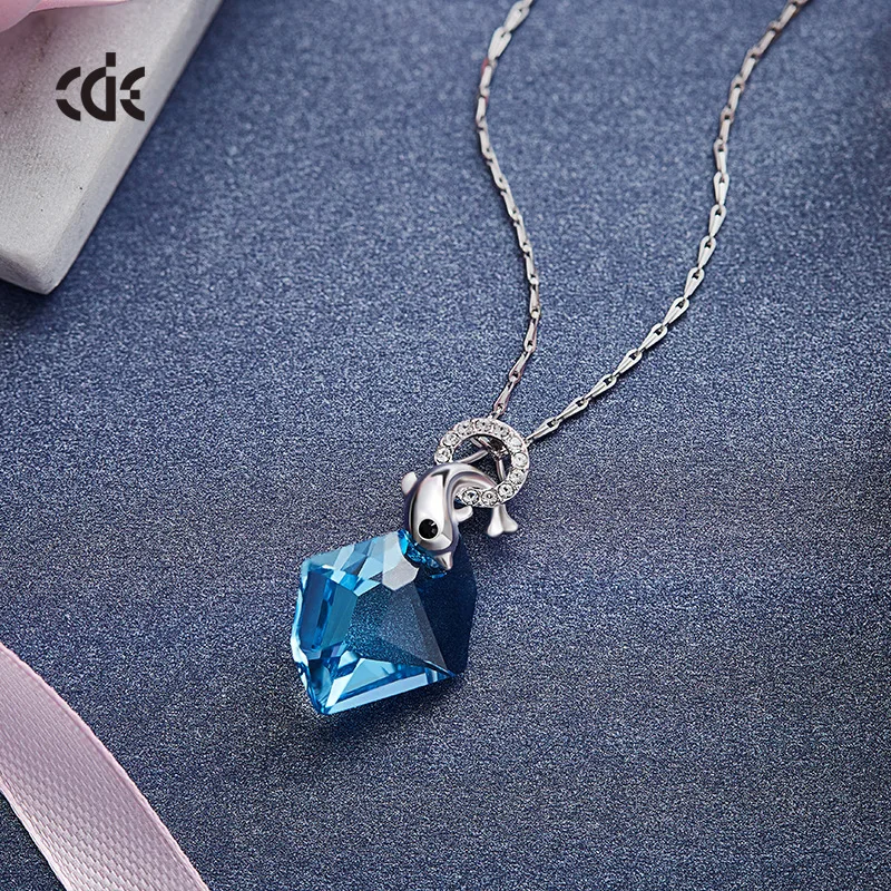 Cdyle серебро 925 пробы ожерелье украшено кристаллами кулон Модные ювелирные