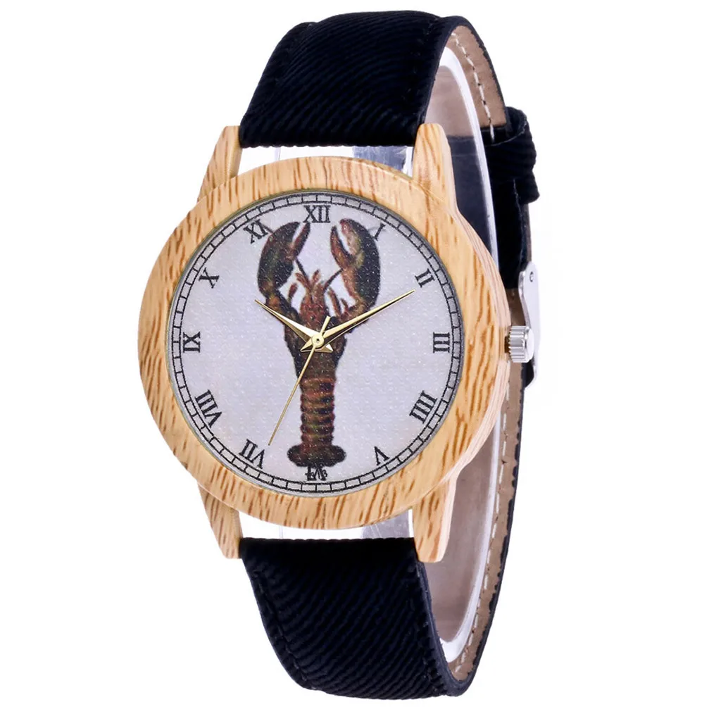 Женские модные повседневные часы с кожаным ремешком аналоговые наручные омаром