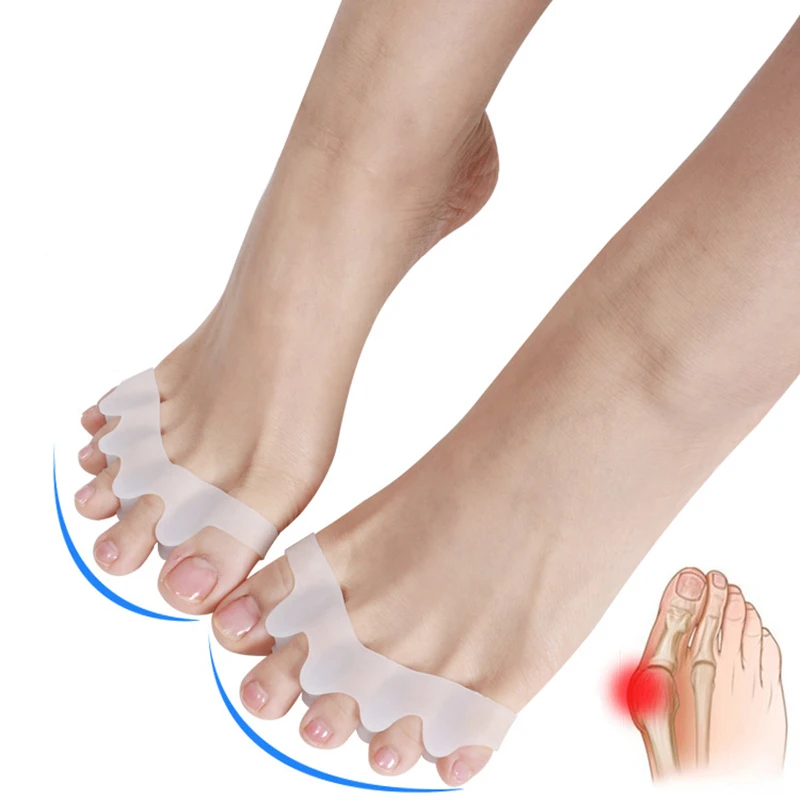 5 отверстий силиконовый педикюр средство по уходу за ногами Toe разделитель Thumb Bunion