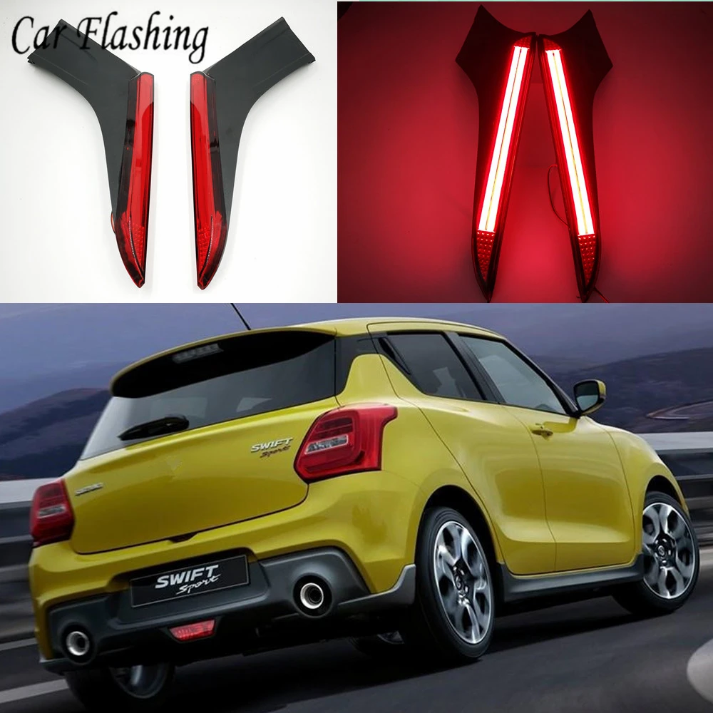 Автомобильная проблесковая 1 пара для Suzuki Swift мульти-функции Автомобильный светодиодный задний противотуманный фонарь колонна светильник бампер светильник тормозной светильник