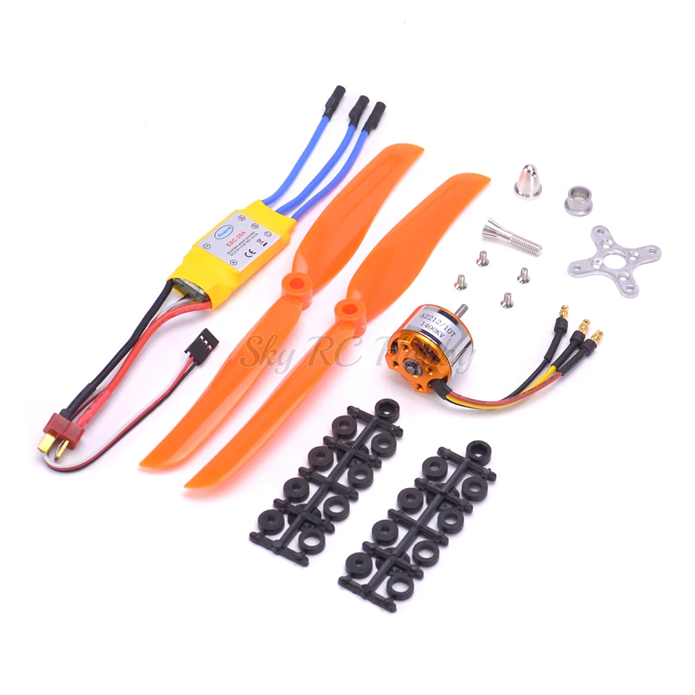 A2212 2212 1400KV бесщеточный двигатель 30A ESC Мотор SG90 9G Micro Servo 8060 Пропеллер для FPV RC