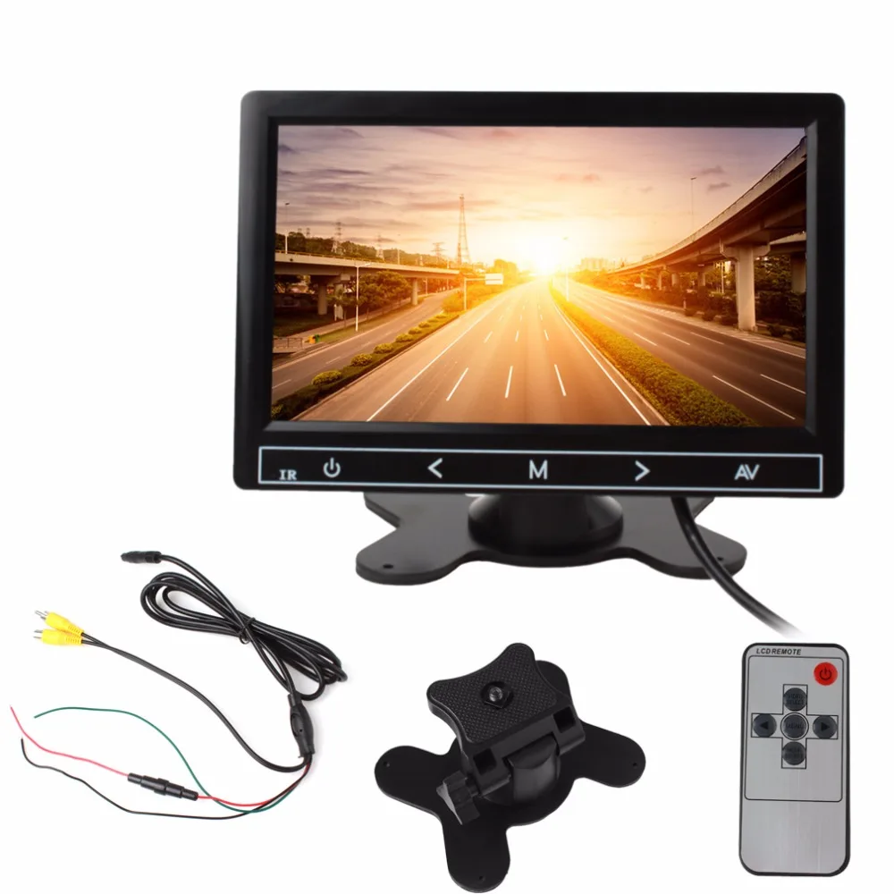 7 дюймовый цветной автомобильный монитор заднего вида TFT LCD DVD VCR для камеры