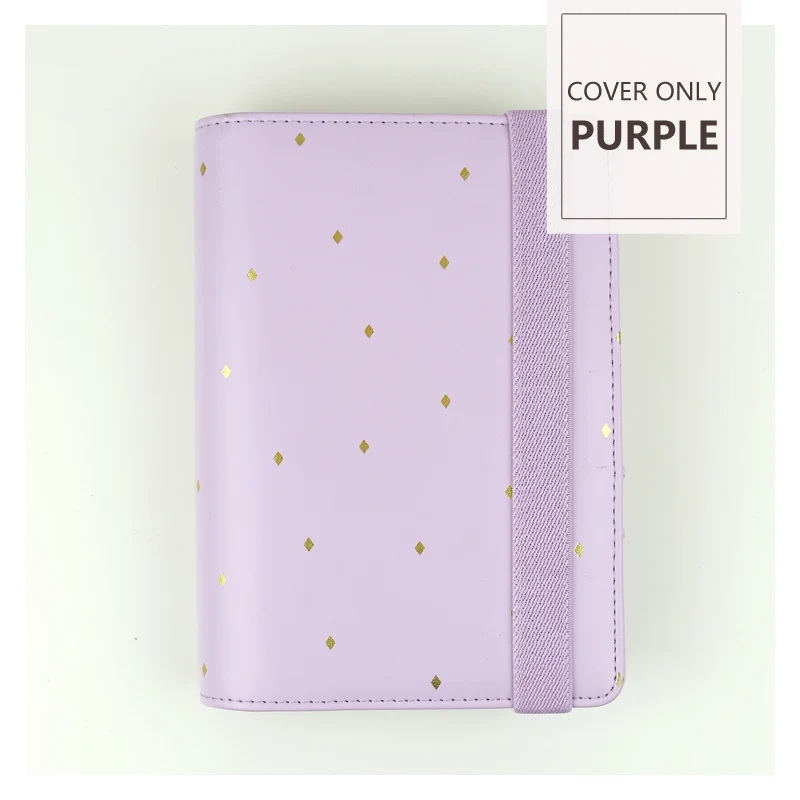 PURPLE (COVER ONLY) MyPretties Star 6 связующего отверстия Организатор a5 a6 Макарон Тетрадь DIY планировщик повестки дня Дневник Журналы канцелярские принадлежности - Цвет: PURPLE (COVER ONLY)