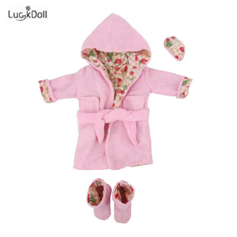 LUCKDOLL модная новая пижама из хлопка+ маска для глаз+ обувь, комплект из трех предметов костюм для 43 см для ухода за ребенком для мам кукла или 18-дюймовые куклы аксессуары лучший подарок - Цвет: n330