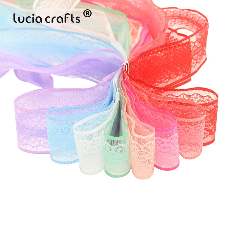 Lucia crafts 5y/6y 40 мм кружевная отделка ленты для свадебной вечеринки декор для самостоятельного пошива одежды аксессуары ручной работы R0702