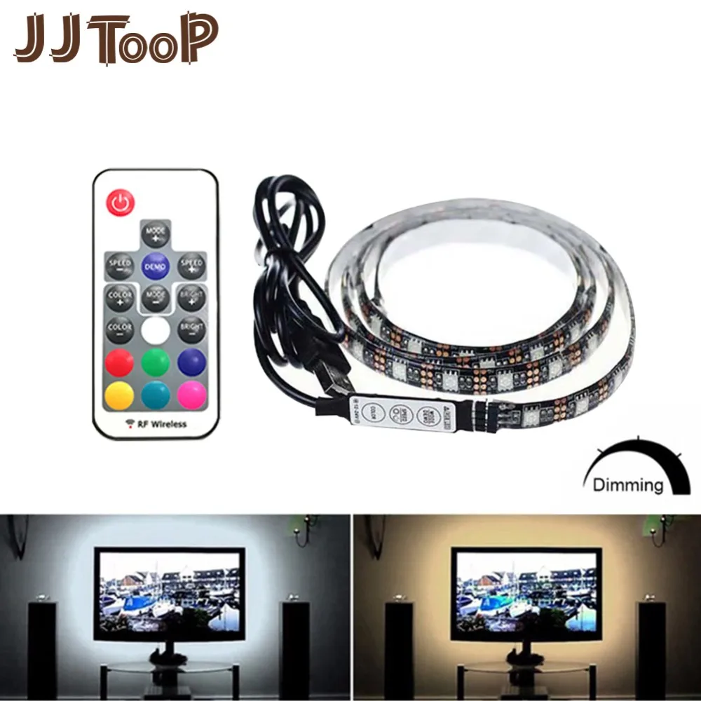 USB Светодиодная лента DC 5 в 5050 RGB мини 3 ключа 17Key RF ИК пульт гибкий светильник IP65 ТВ