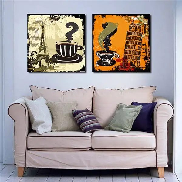 2 шт. без рамки Эйфелева башня холст картина настенные картины для гостиной