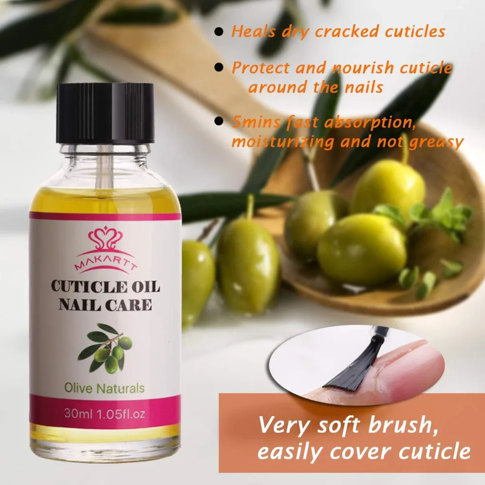 Makartt 30ML Nail Nutrition Oil Bee Naturals Nail Cuticle Oil Non-irritating Milk Odor 5 Mins Fast Absorption Not Greasy