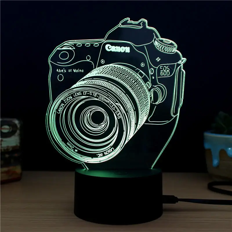 Камера 3D светодиодная световая вывеска акриловые светодиодные вывески домашний