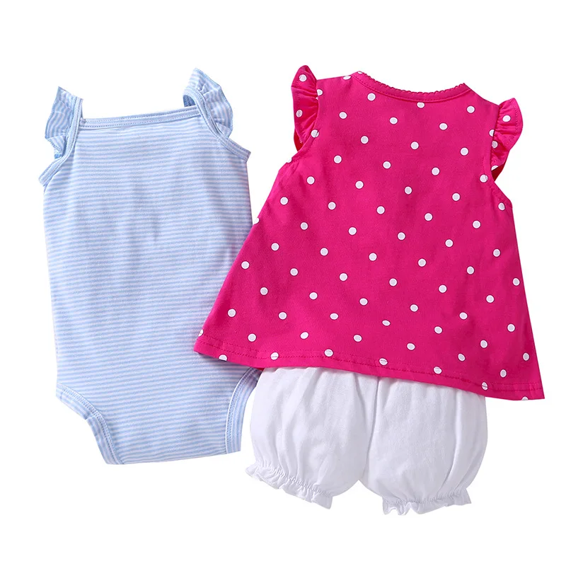 3 шт./компл. детское боди футболка + шорты|roupas de bebe|baby girl summerbaby |