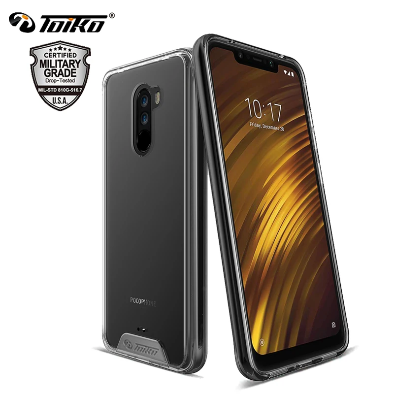 TOIKO Chiron Гибридный Жесткий ПК Мягкий ТПУ бампер защитные чехлы для xiaomi Pocophone F1 противоударный корпус Poco F1 Прозрачный чехол для телефона