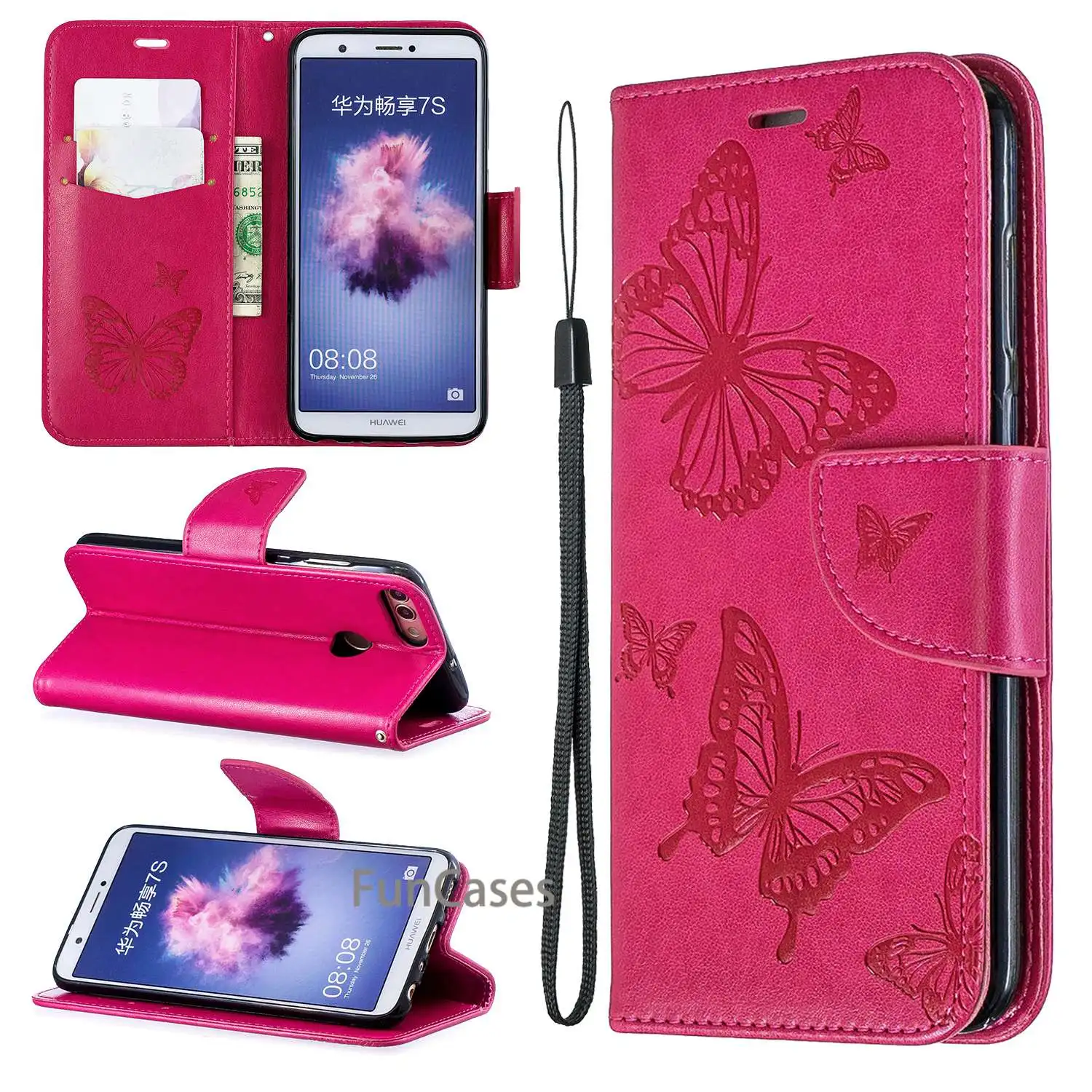 Для huawei P умный кожаный чехол для Coque Smart Cover классический стиль сплошной цвет флип