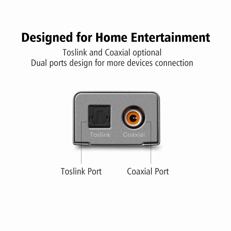 Ugreen цифро аналоговый аудио адаптер оптический коаксиальный Toslink к 3 5 мм с DC 5V/2A EU