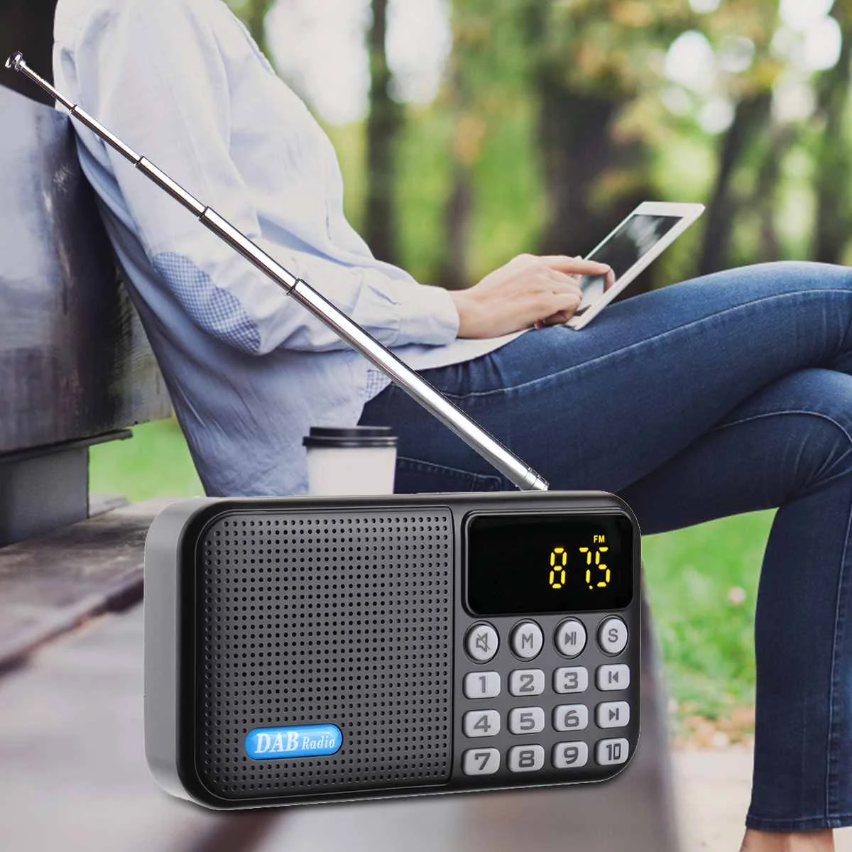 Цифровой DAB+ FM радио плеер приемник с bluetooth стерео динамик Портативный Открытый FM приемник Elder Рождественский подарок на день рождения
