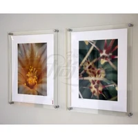 (10 Unit/Lot ) Wall Mounted A4 Acrylic Plexiglass Poster Frames ,Perspex Floating Frames Free Shipping