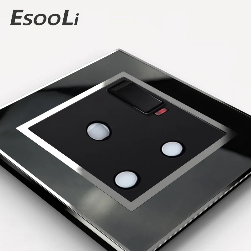 EsooLi универсальный стандарт Великобритании Разъем USB 146/86 Тип 13A/10A роскошный