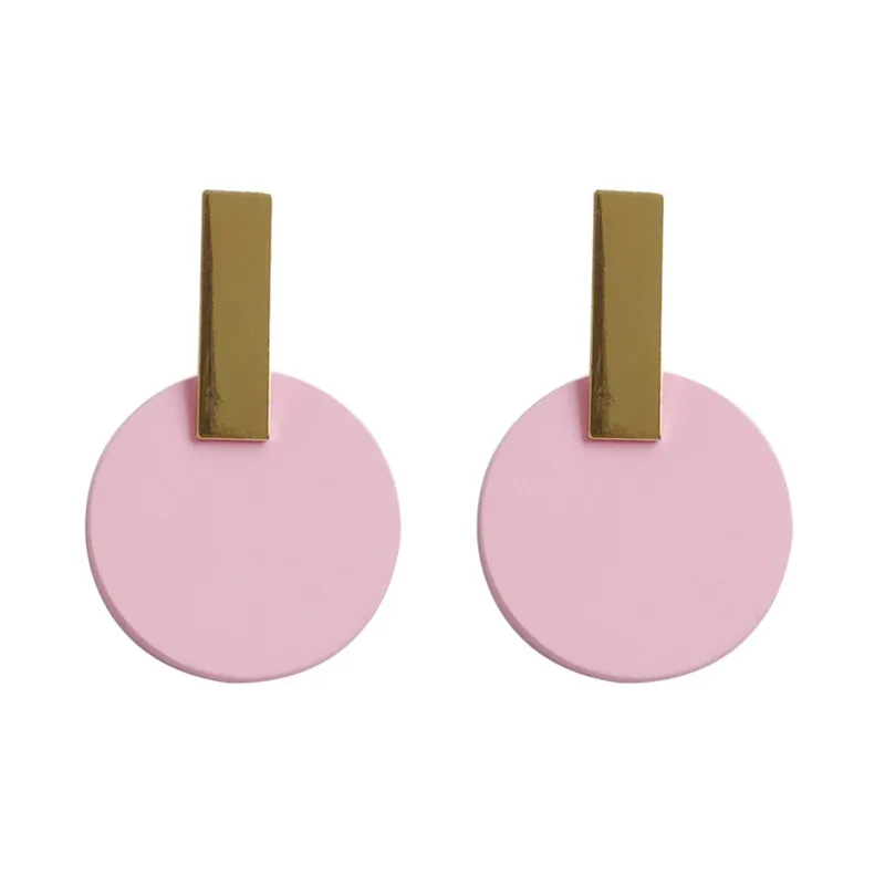 Женские дизайнерские серьги разноцветные Круглые в виде массивной атмосферной