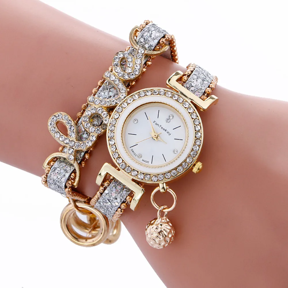 Relogio Feminino модные женские часы браслет кварцевые наручные из искусственной кожи