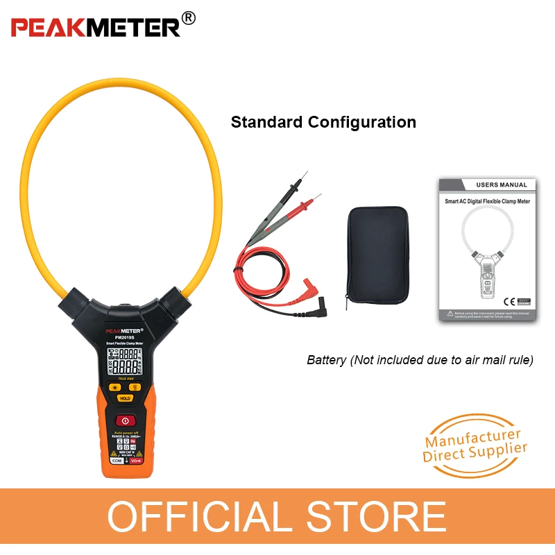 Цифровой мультиметр PEAKMETER PM2019S портативный цифровой с гибким зажимом переменного