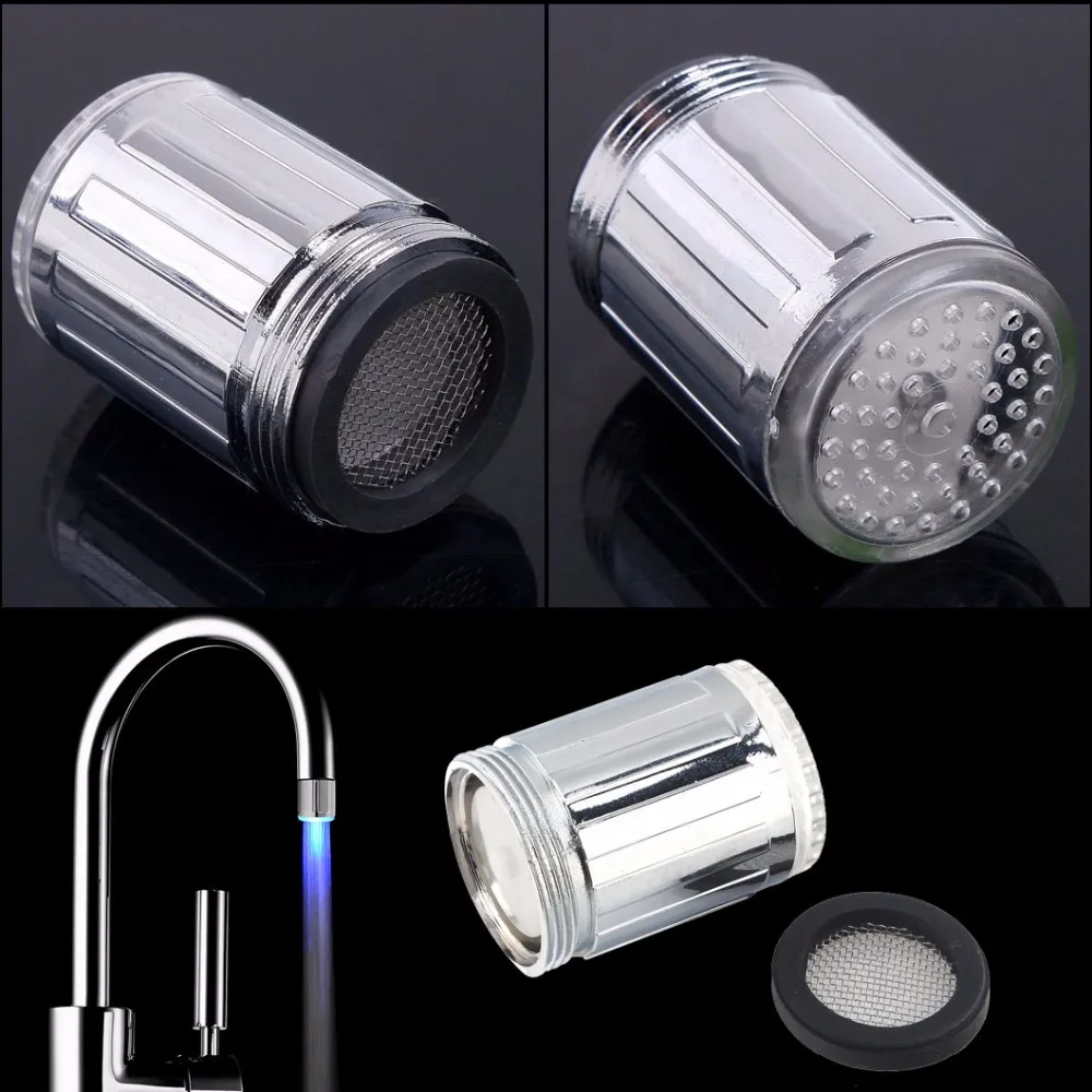 Светодиодный светящийся водопроводный кран светодиодный душевой универсальный