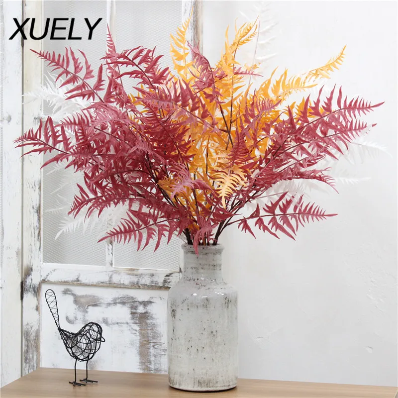 Осенний искусственный цветок цвет высокая ветка персидский лист конфетные цвета