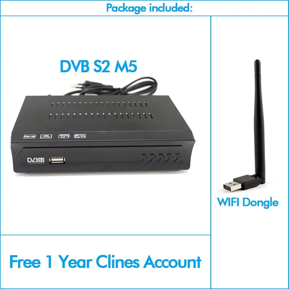 Vmade HD ТВ-тюнер AV2018 DVB-S2 спутниковый приемник с поддержкой IPTV Youtube Biss Key CS H.264 стандартная телеприставка+ USB wifi - Цвет: S2 M5-WIFI-CCCAM