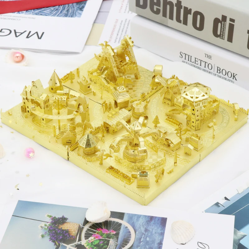 2018 MU 3D металлический пазл игровая площадка модель здания Сделай Сам лазерная