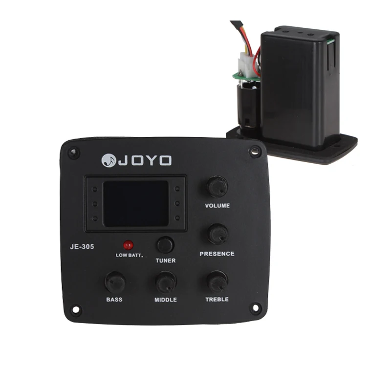 JOYO JE 305 4 полосный эквалайзер EQ с тюнером для бас гитары Средние Высокие до