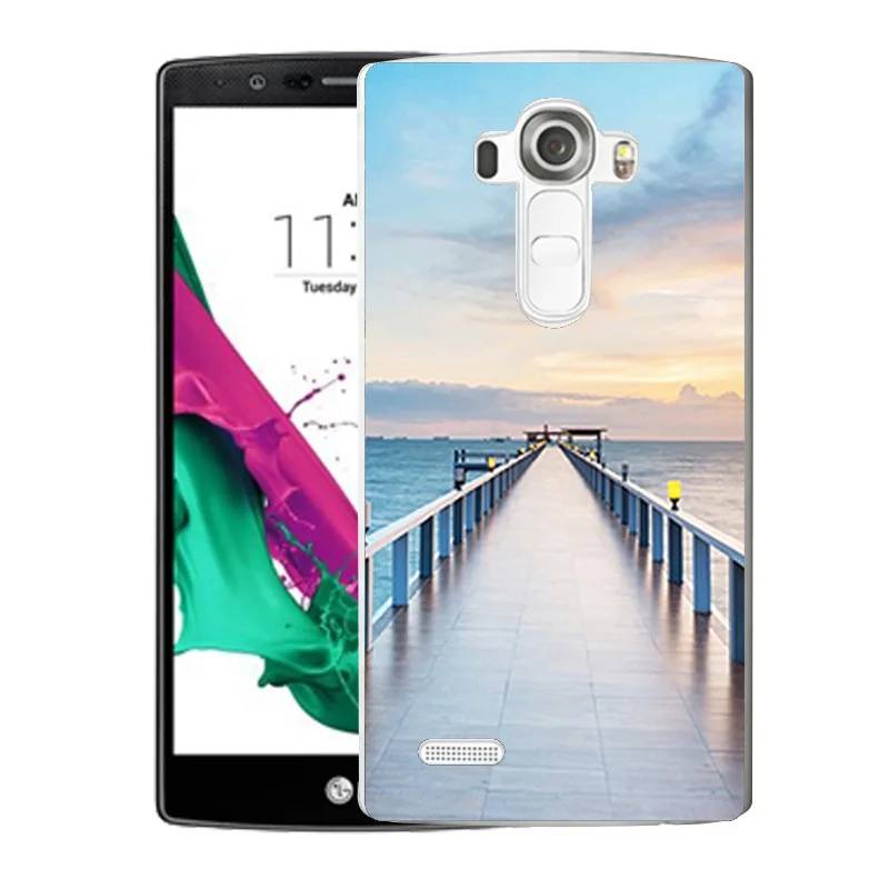 Qmswei ТПУ прозрачный чехол для телефона LG K3 K4 K5 K8 мост кошачий звездного неба моря